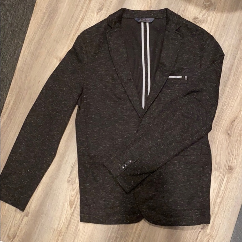 Zara Man Lightweight Sports Jacket/Blazer Charcoal